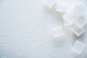 white refined sugar