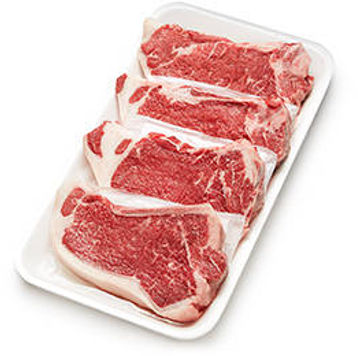 frozen NY strip steak bone